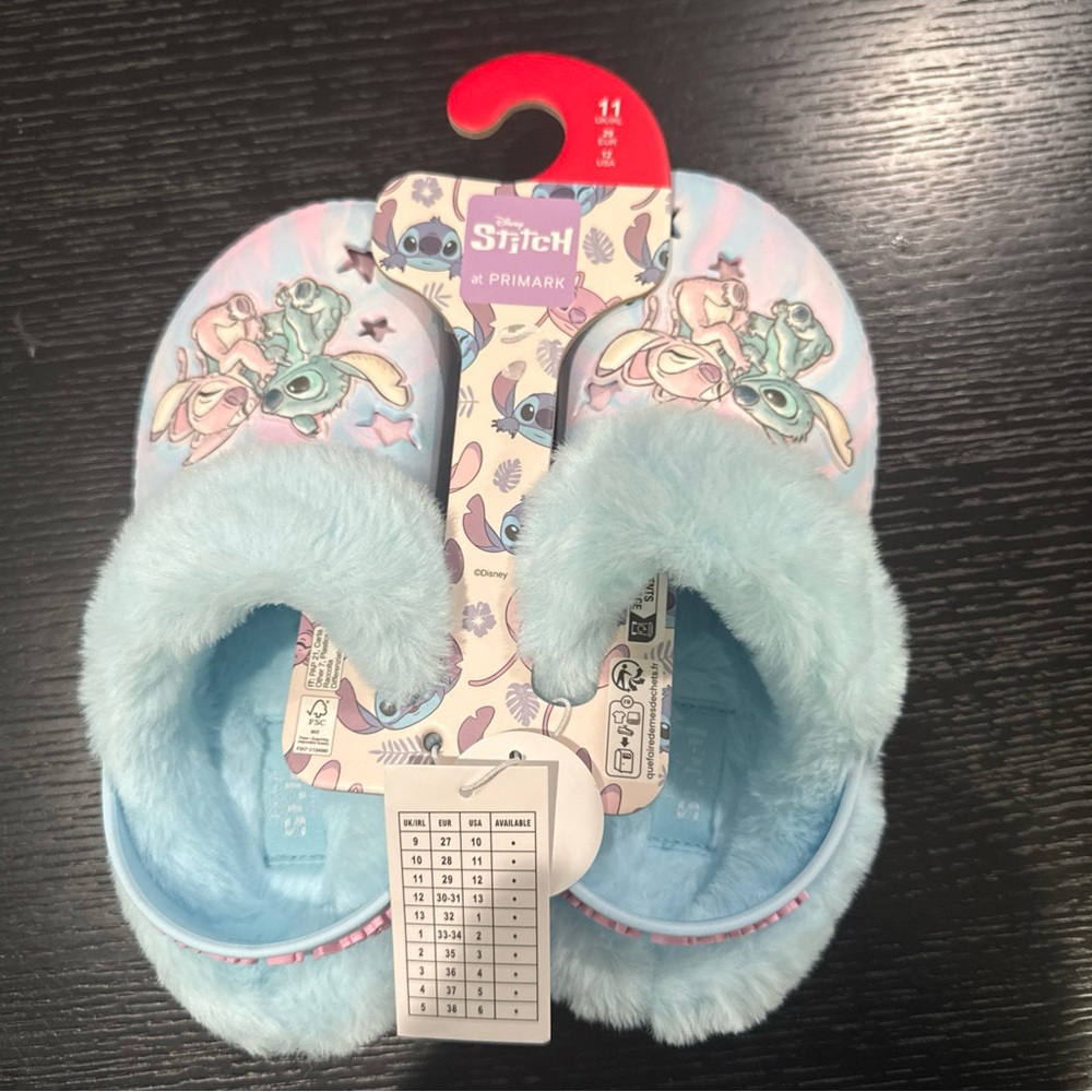 Lilo & Stitch X Primark Crocs With Fur, Kids Size 12